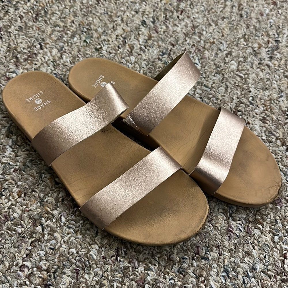 Rose gold sandals